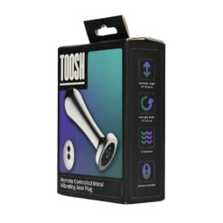 n12786 toosh remote controlled metal vibrating anal plug pkg 2