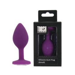 n12808 toosh purple silicone butt plug small pkg duo