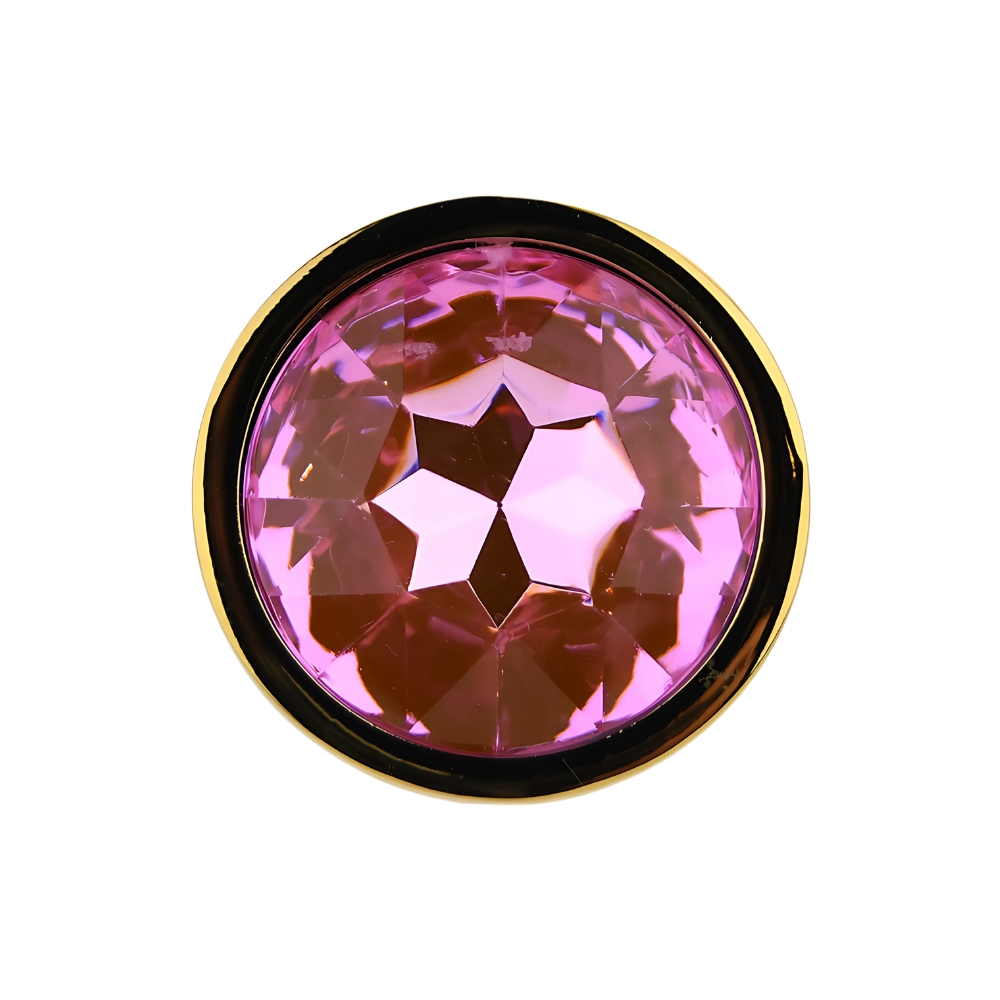 Toosh Gold Metal Butt Plug Small Pink Stone 7 Toosh Gold Metal Butt Plug Small Pink Stone - Image 7