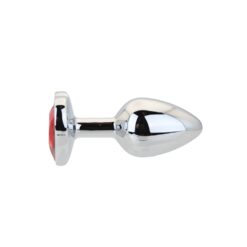 n12832 toosh heart shaped silver with red stone small 1