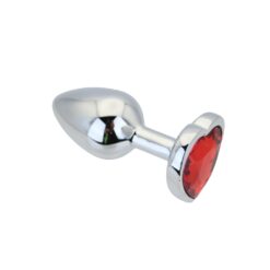 n12832 toosh heart shaped silver with red stone small 4