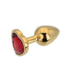 n12835 toosh heart shaped gold with red stone small 3