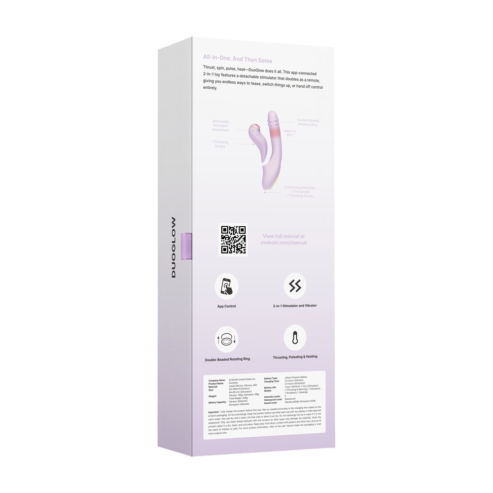 Svakom Duoglow 2in1 Vibrator 16 Svakom Duoglow 2in1 Vibrator - Image 16
