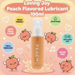 n12733 loving joy peach flavoured lubricant 100ml 7