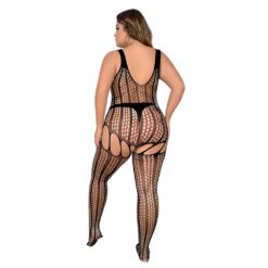 n12901 lace by loving joy plus lace up suspender bodystocking 2