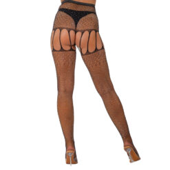 Lace by LJ Rhinestone Suspender Tights Black 9 n12908 lace by lj rhinestone suspender tights black 3