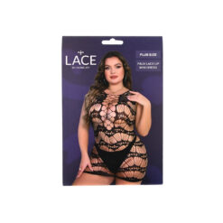 n12898 lace by lj plus size lace up mini dress pkg