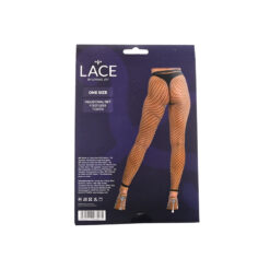 n12909 lace by lj one size industrial net footless tights black pkg bk