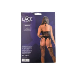 Lace by LJ Lace Suspender Bodystocking Black 13 n12916 lace by lj lace suspender bodystocking black pkg bk