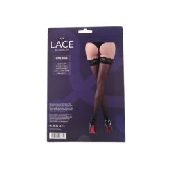 Lace by LJ Stay Up Thigh High Stockings with Lace Top 21 ns8096 lace by lj stay up thigh high stockings with lace top black pkg bk